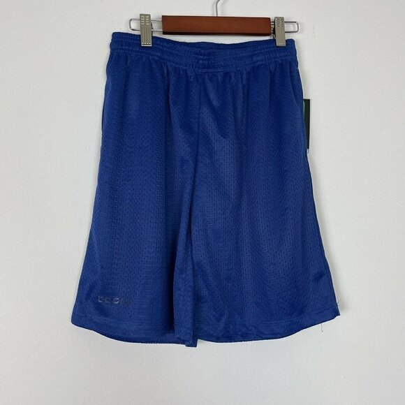 TSLA Tesla Blue Mesh Shorts Perfomance Training Hyper Dri Boys Size Medium - Picture 1 of 6